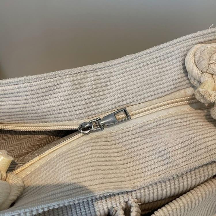 Vintage Corduroy Tote Bag Women's Shoulder Bag