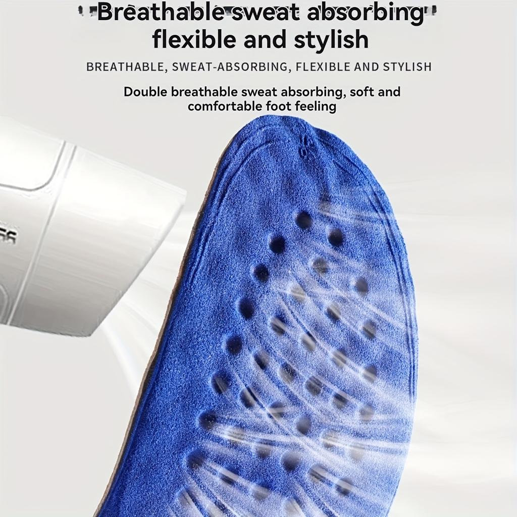 Massage Breathable Shoe Insoles Thickened Sea Wave Sole High Elasticity Shock Absorption Sweat-Absorbent Wear-Resistant Non-Slip Shoe Inserts