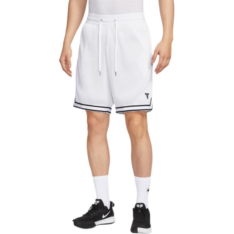 Nike Dri-Fit Kobe Pleated Breathable Moisture-Wicking Quick-Dry Basketball Shorts Men shorts White Black HV9989100