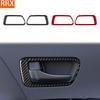 For Toyota Sienna 2015- Real Carbon Fiber Stickers Door Switch Handle Panel Trim Frames Car Accessories Interior Decorative
