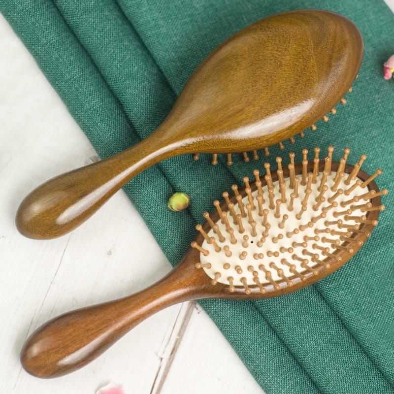 Natural Sandalwood Comb, Meridian Hair Care, Curly Hair Massage, Portable Multi-functional Nose Scrape