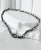 Blessed Bullet 6Mm Box Chain Necklace_Dark Silver/Antique Gold