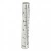 5 Inch Weatherproof Glass Rain Gauge with Sturdy Stainless Steel Frame