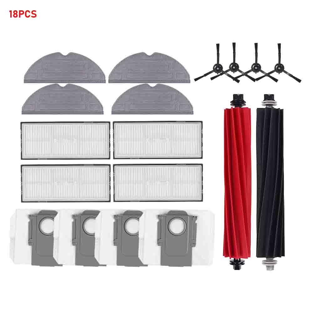 Spare Parts Kit For Roborock S8 S8 Pro Ultra S8+ Vacuum Cleaner HEPA Filter Main Roller Brush Side Brush Mop Cloths Replacement