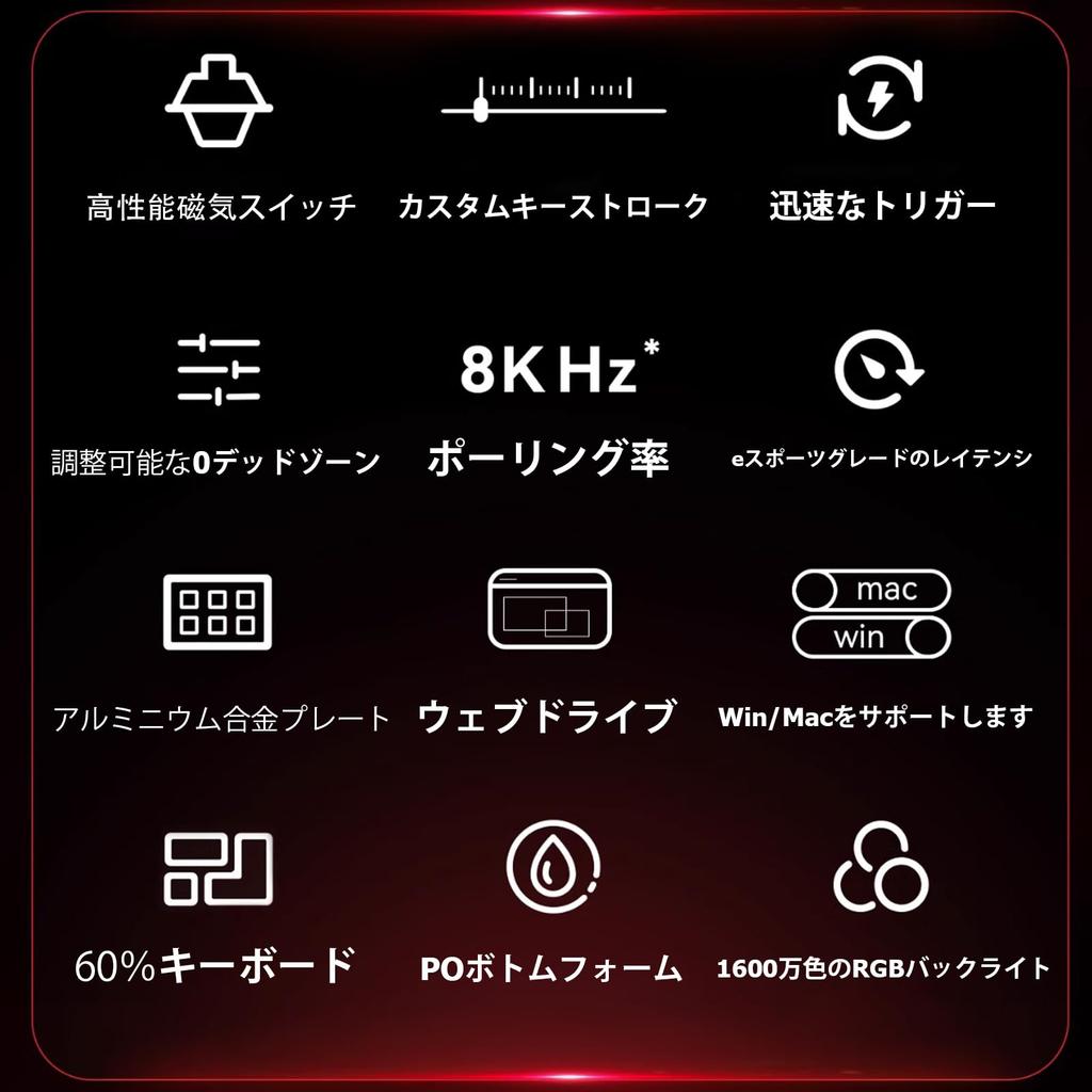 MADLONS MAD 60 HE RGB Pro Magnetic Switch eSports Gaming Keyboard, Rapid Trigger Keyboard - Hall Effect Switches - 8K Hz Polling - WindowsMac