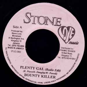 7inch Record BOUNTY KILLER - Plenty Gal NONE Stone Love Musi 2003 Jamaica Reggae, Ska & Dub Used