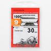 30-Piece Barbless Japanese Fishing Hooks - Sharp Tip, Thin Black Sleeve, Ideal for Crucian Carp and Competition.