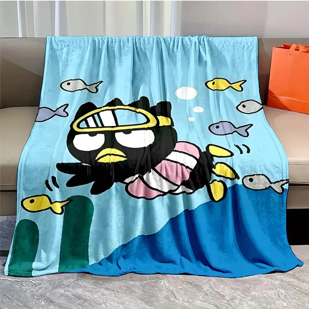 Bad Keroppi Cute Cartoon Flannel Blanket Sheet Sofa Blanket Office Lunch Break Blanket Anime Peripherals Gift