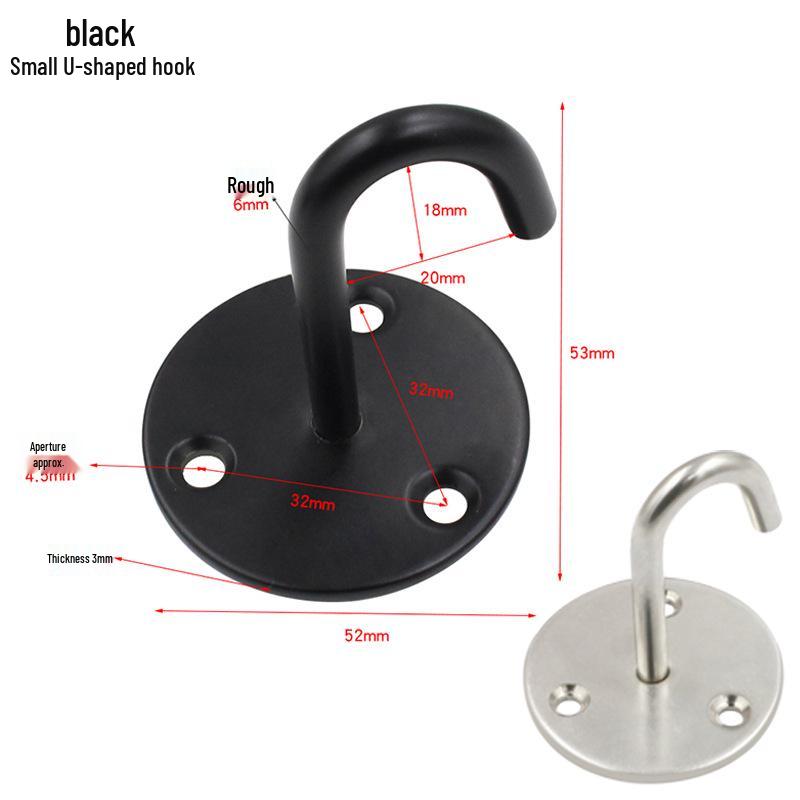 Black Stainless Steel Ceiling Mount Rotating Hook for Projector Screens
