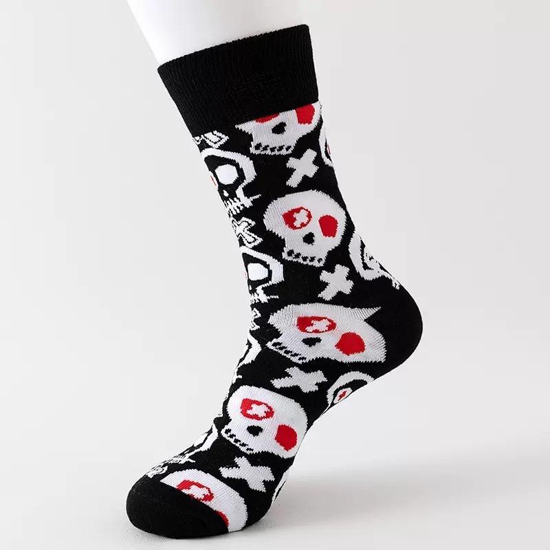 Ladies Fall and Winter Trend Funny Pumpkin Halloween Tube Socks
