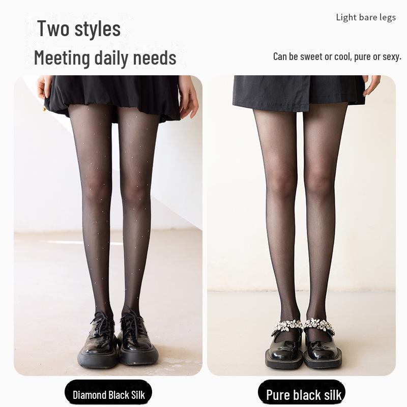 Black Diamond Fishnet Stockings - Women's Anti-Hook, 0D High Transparency, Sexy Summer Pantyhose