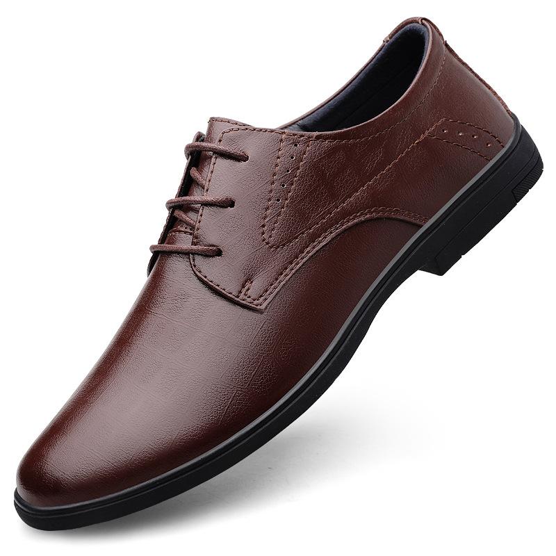 Business Style Leather Shoes, First-layer Cowhide Work Shoes, Men's Inner Height-increasing Casual Leather Shoes, Spring Formal Leather Shoes for Men