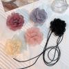 Vintage Big Flower Choker Necklace for Women Gifts Elegant Lace-up Rope Chain Necklace Fashion Jewelry Accessories