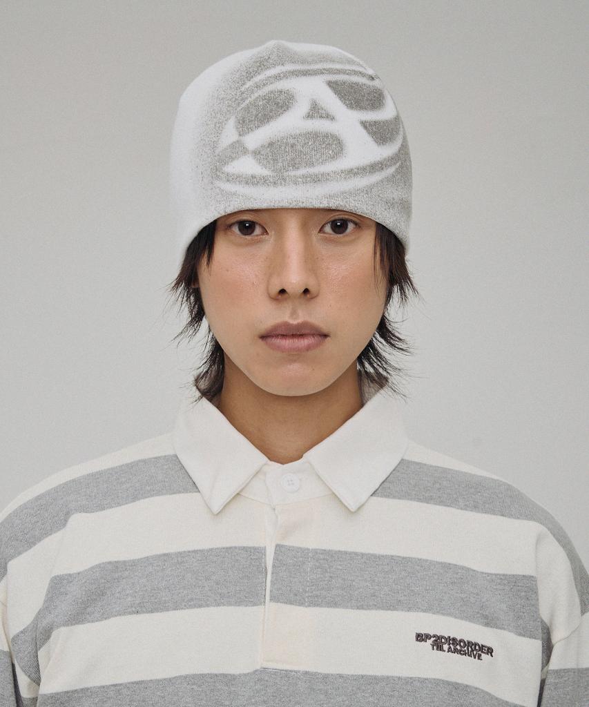 Bipitudiseuodeo Big Logo Spray Beanie White Gray