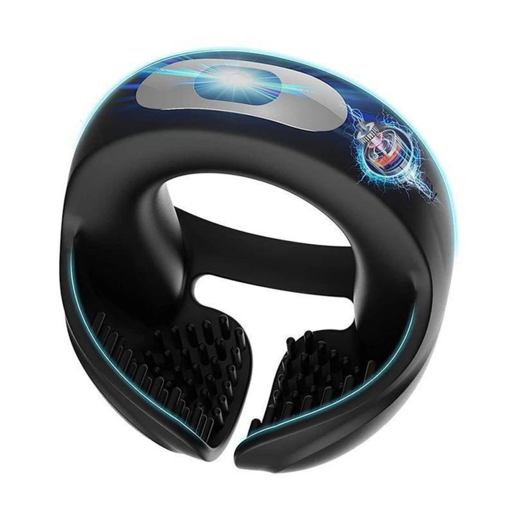 Vibrating Penis Ring with 2 Motors, Stretchable Silicone Cock Ring with 10 Vibration Modes for Penis Testicles Stimulation,Sex Toy for Men