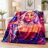 Lady Gaga Flannel Throw Blanket Soft Warm Cozy For Sofa Bed Indoor Home Bedroom Use