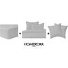 Bedding Set - HOMEROKK - Duvet Cover 220x240 - 2 Pillowcases 65x65 - Fitted Sheet 140x190 - Light Grey