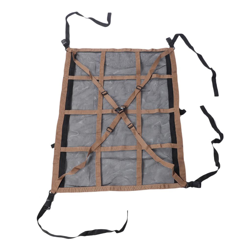 Car Ceiling Cargo Net Pocket Multifunction Double Layer Mesh Car Roof Cargo Net Pocket for Truck SUV Travel Trip
