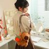 Cute Fluffy Plush Capybara Shoulder Bag Stuffed Poop Persimmon  Capibaras Animals Crossbody Bags Gift For Girl School Present