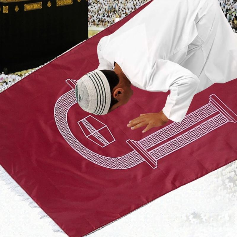 Arabische Gebedsmat Islamitische Gebedskleden Draagbaar Reizen Moslims Pelgrimstochten Deken Huis Kniekussen Wasbare Aanbiddingsmat