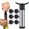 Vacuum Wine with Saver Pump 4 Stoppers Bottle Sealer Preserver Stainless Steel Wine