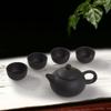5pcs/set Black/red Purple Clay Teapot Handmade Kung Fu Tea Set Purple Clay Tea Set  Living Room