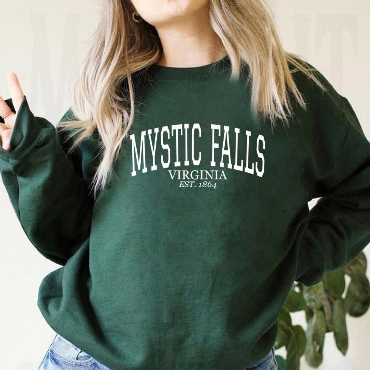 Comfortable Salvatore Hoodie Vampire Fan Gift Stefan and Damon Jumper Mystic Falls Cute Pullover Sweatshirt