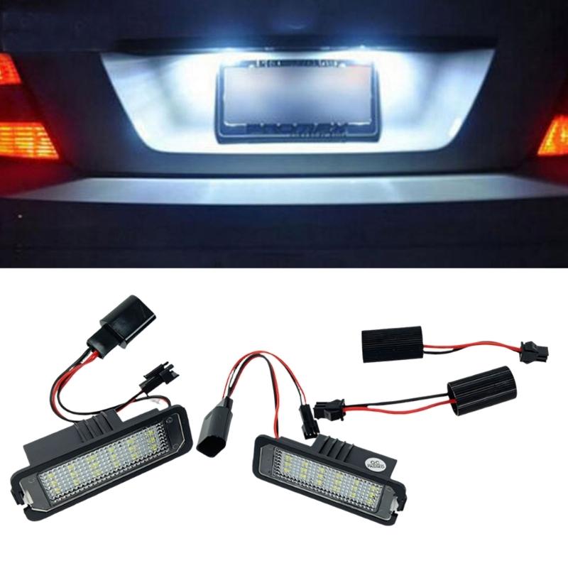 2 Pieces Very Bright LED License Plate Lights Replacement IP65 Waterproof Long Life Plate Lamp Set for Models