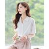 Tluoman Women's Short Sleeve Chiffon Blouse