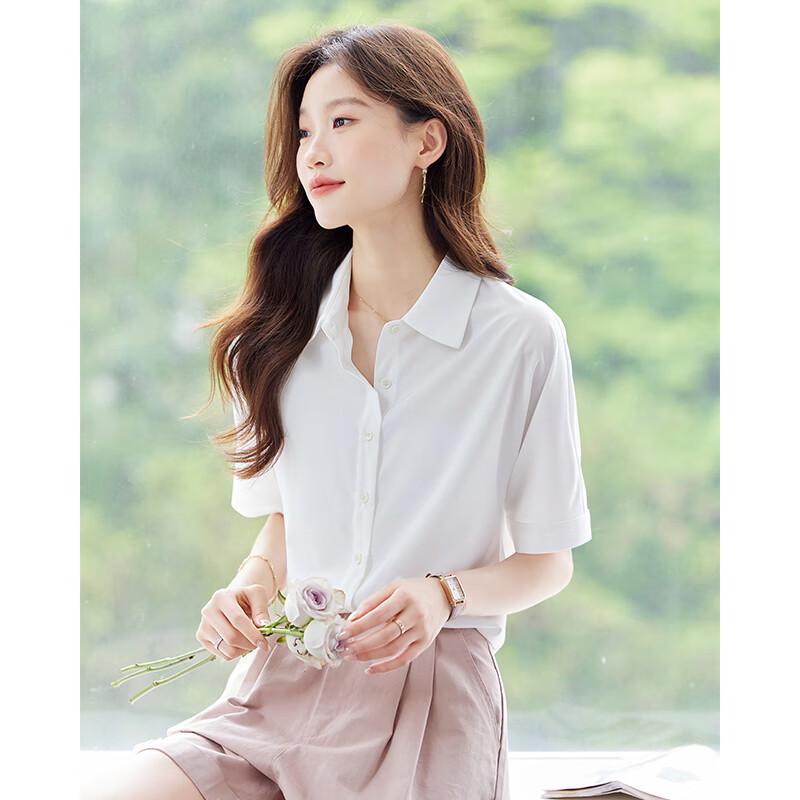Tluoman Women's Short Sleeve Chiffon Blouse