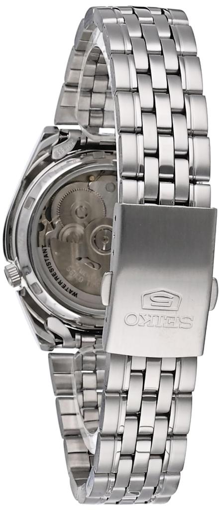 SEIKO 5 Overseas Seiko Five Automatic Watch with Silver Metal [Official Import] See-Through Back, Dial, Band, SNK385KC, Men's