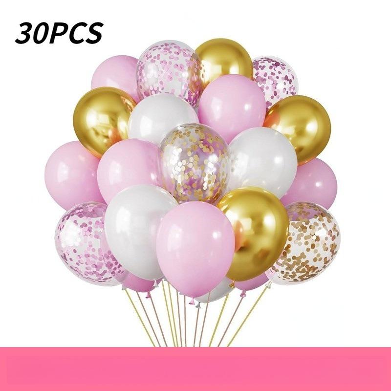 10 Zoll 30 Stück Glitzerpapier-Schnipsel Ballon-Set Dekoration Ballons Weihnachten Halloween Geburtstag Feiertag