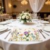 5Pcs Floral Linen Placemats Cute Bunny Hummingbird Farmhouse Placemats Machine Washable Table Protection Mats for Home Dining Wedding Party