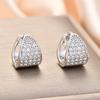 Japanese-Korean Style Zirconia Hollow Gold-Plated Earrings: Simple, Elegant, Versatile
