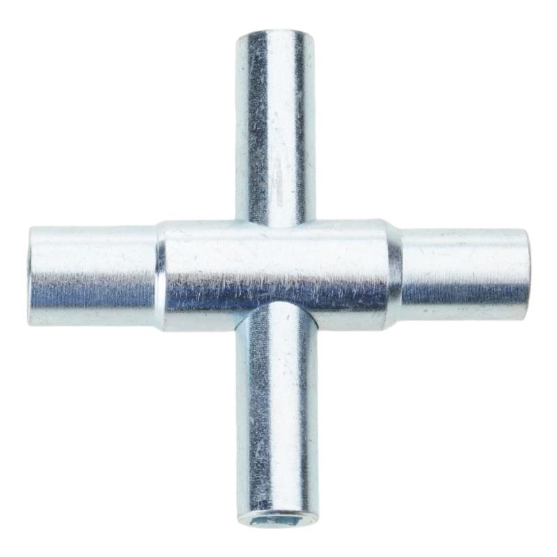 Compacts Crosses Design Water Tap Wrench 4 Way Adjustable Bathroom Sink Wrench Carbon Steel Materials Easy Installation