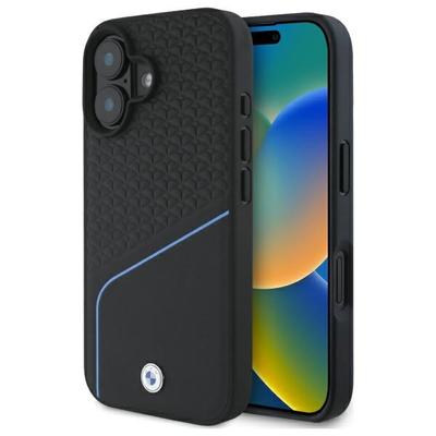 BMW Bmhmp16S23Rdclk Iphone 16 6.1       Czarny/Black Hardcase Sign Leather Textured And Line Magsafe