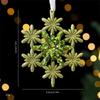 Shatterproof Snowflake Christmas Tree Ornament Glittering Green Acrylic Hanging Decoration Seasonal Accessories