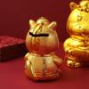 Traditional Zodiac Horse Piggy Bank Creative Gold Lucky Money Ingots Statues Cute Prosperity Feng Shui Wealth Symbol New Year