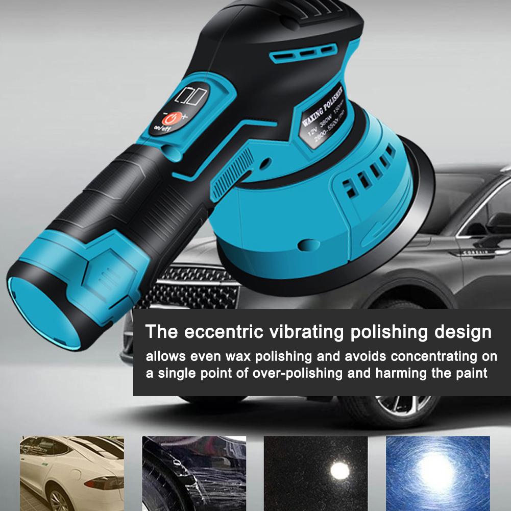 Cordless Car Polisher Electric Auto Polishing Machine Multifunctional Home Cleaning Metal Waxing