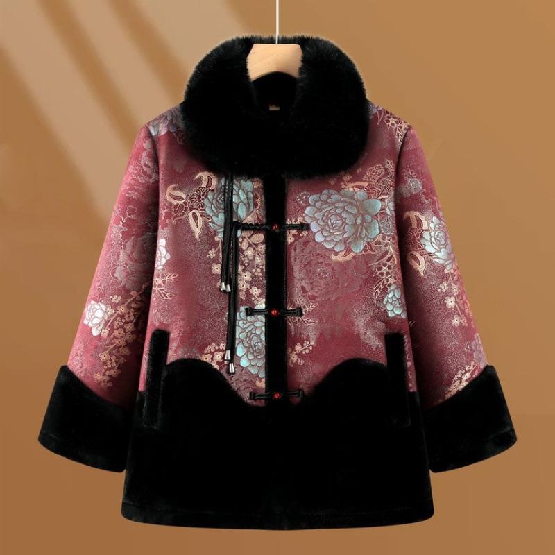 Women's clothing, winter old cotton clothing, winter clothing, piled and thickened clothing, warm jacket, cotton-padded clothing