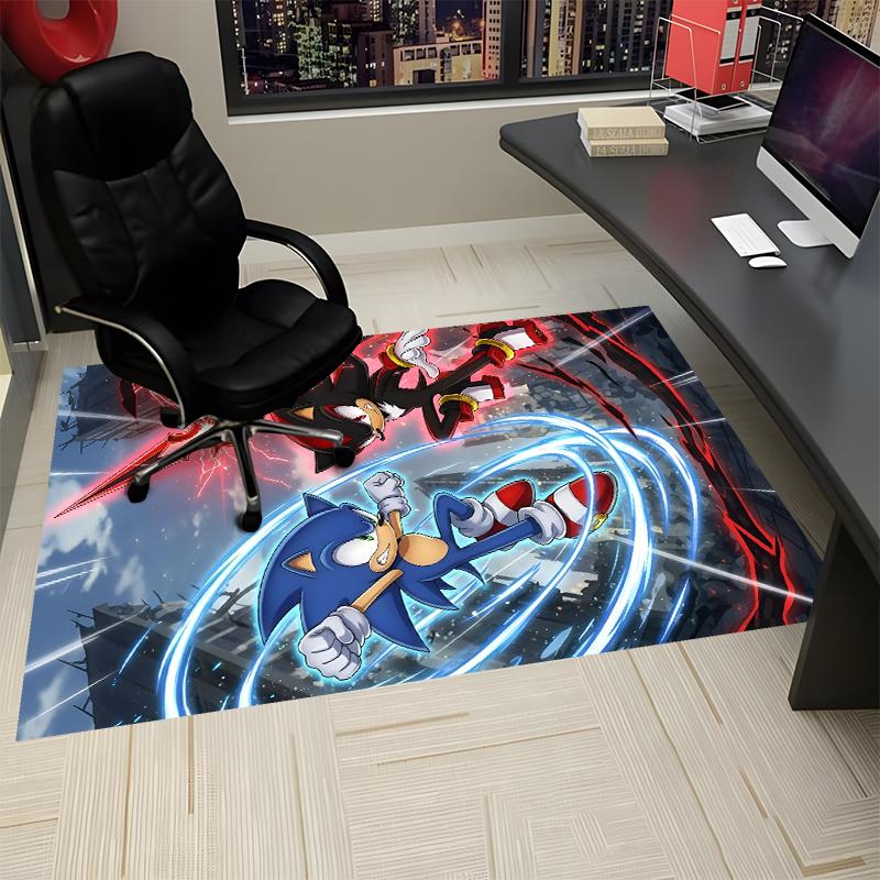 Sonic Printed Carpet, Rug for Office Chair Living Room Bedroom Kitchen Room Decor Gifts.
