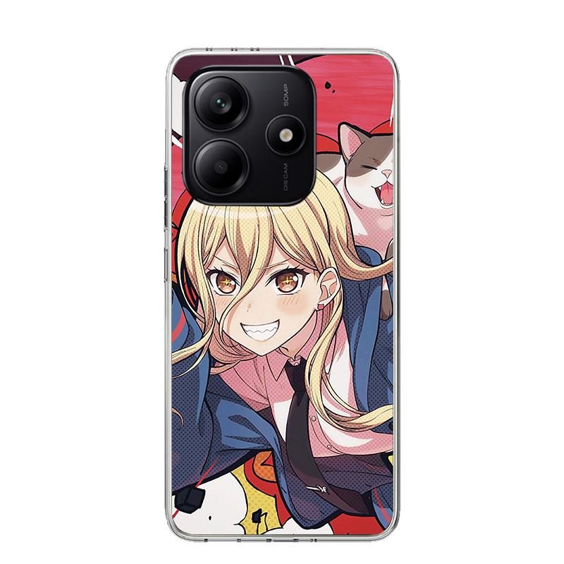 C-Chainsaw Mans Power Phone Case For Xiaomi Redmi Note 15 14 13 12S 12 Pro Plus 11S 11E 11 11T 10S 10 Art Soft Pattern Cover Red