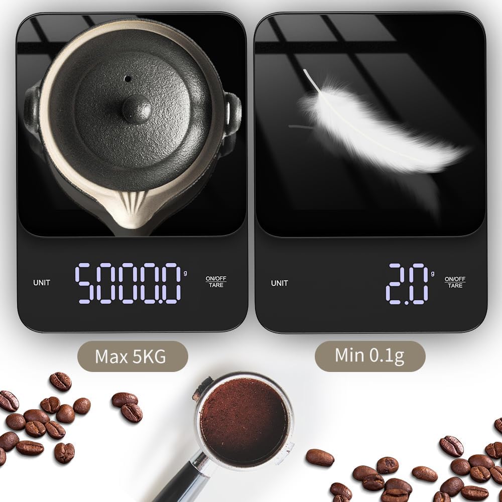 OBEST CK2353 Digital Compact Scale with Tare and Counting Glass Touch Black Functions, Scale, Switch,