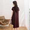 Women's Lyocell-Linen Blend Lapel A-Line Shirt Dress