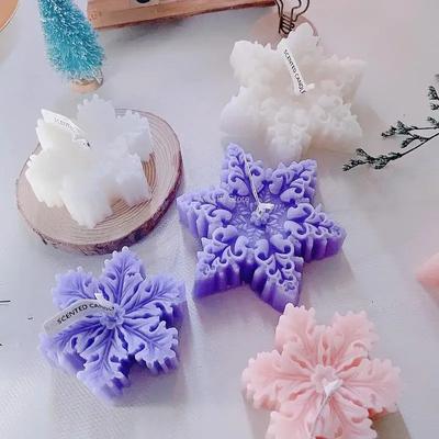 Snowflake Silicone Candle Mold Christmas Tree Aromatherapy Candle Handmade Candle Mould Gift Christmas Decoration Soap Mold