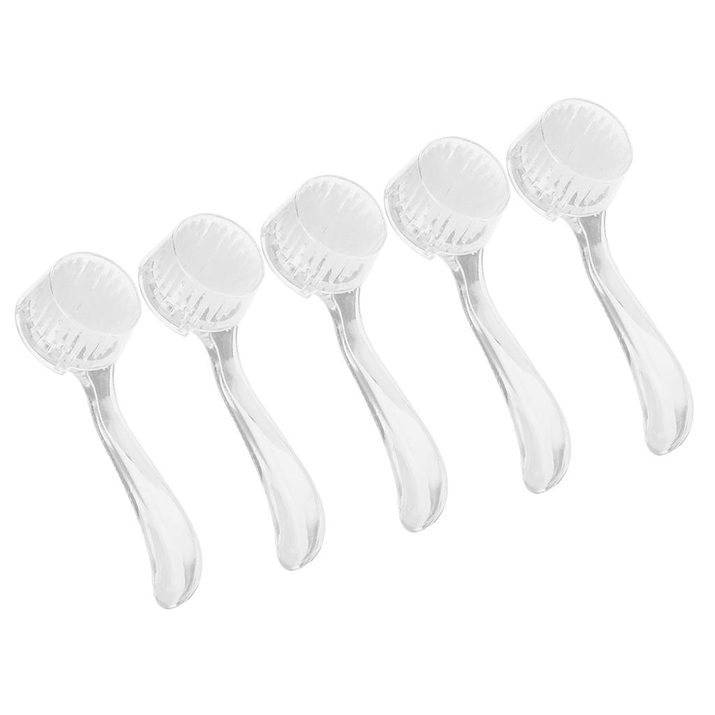 5 szt. Miękka szczoteczka do czyszczenia pyłu z paznokci, szczoteczki do usuwania pudru do zdobienia paznokci, narzędzie do manicure DIY, białe