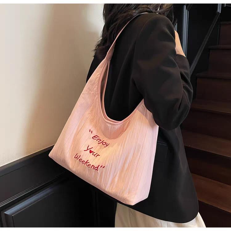 Canvas Bag Women s Large-capacity All-matching One-shoulder Underarm Casual College Students  tote 34x11x37