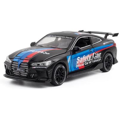 1/32 Skála biztonsági autóhoz BMW M4 Mans szabadonfutó High Light Sport versenymodell