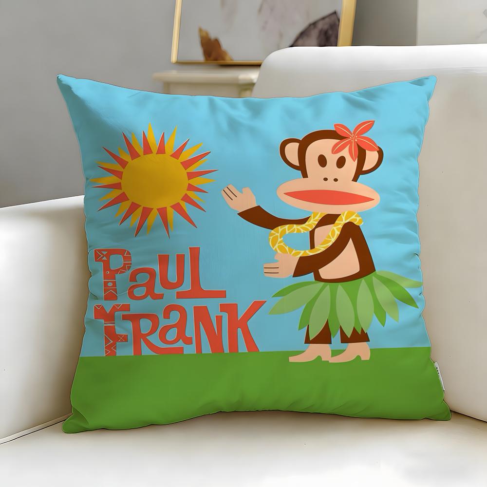classic brand Paul Frank Cushion Cover Soft  EasyWash Pillow Case  Versatile for Couch Bed Travel and Office