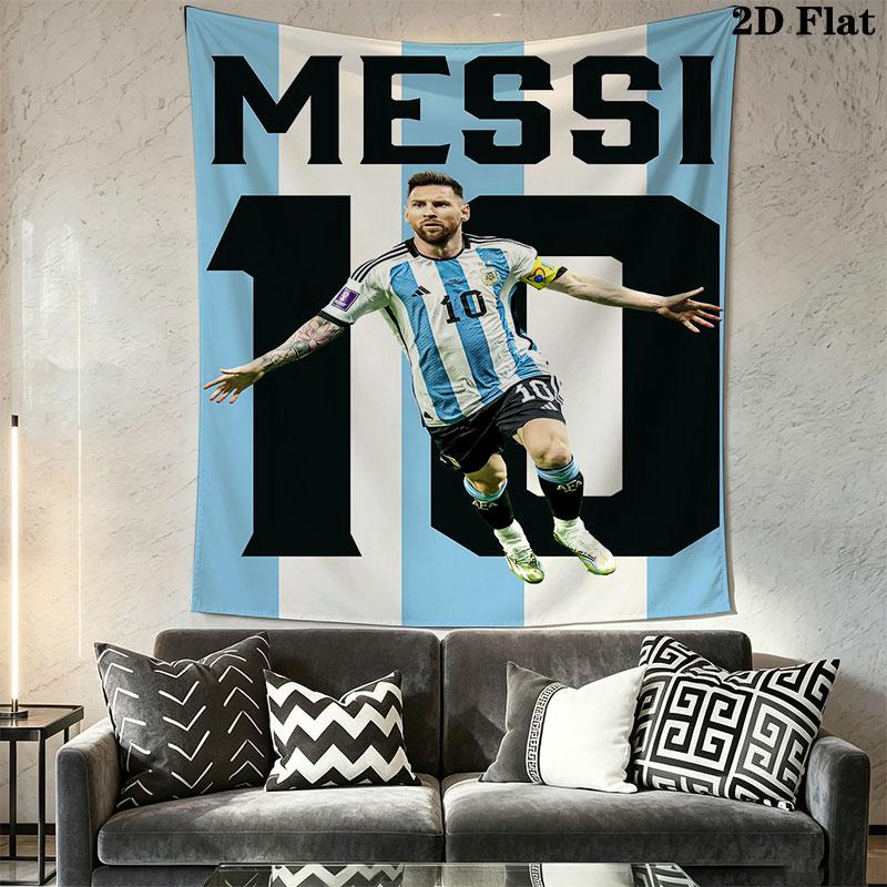 Lionel Messi Wall Hanging Printed Fabric Blanket Decorative Tapestries for Bedroom Living Room Home Decor